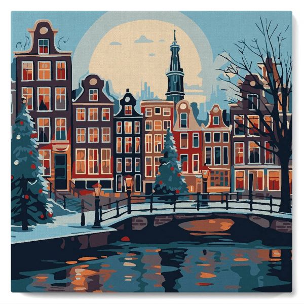 Peinture par numéros - Amsterdam - 20x20cm - Figured'Art