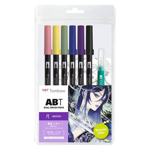 Set de 6 feutres ABT Tombow - Moon - édition limitée