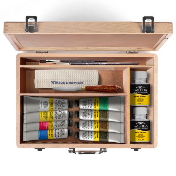 Peinture acrylique Galeria - Coffret bois Winsor & Newton