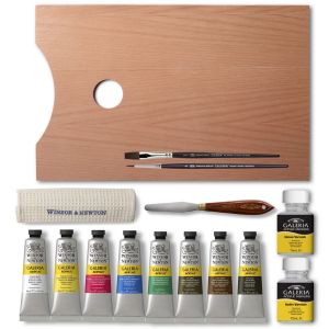 Coffret bois Winsor & Newton peinture acrylique Galeria