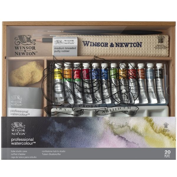 Coffret d'atelier en bois aquarelle Winsor & Newton