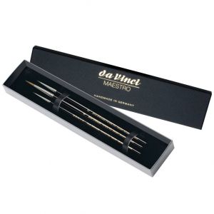 Coffret 3 pinceaux en Martre Kolinsky Maestro - Da Vinci