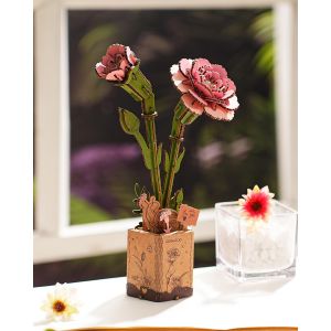 Maquette 3D en bois oeillet rose - Rowood