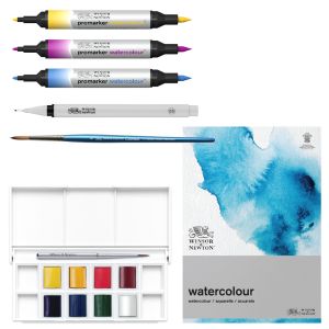 Winsor & Newton - Coffret aquarelle mix média