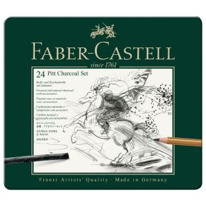 Boîte de 24 fusains secs et naturels - Faber-Castell