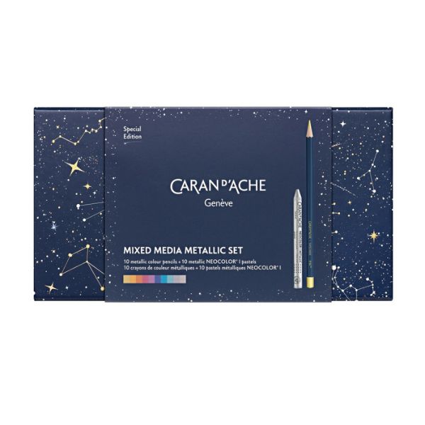 Caran d'Ache - Set multi-techniques Cosmic blue