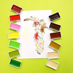 Boite de 48 godets aquarelle Gansai Tambi Kuretake