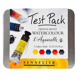 Aquarelle extra-fine Sennelier - Test pack 5 tubes 10ml 