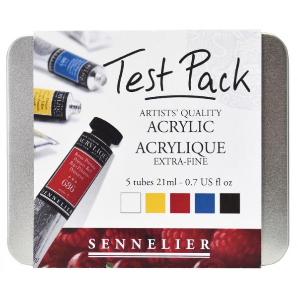 Test Pack acrylique extra-fine 5 tubes 21ml - Sennelier