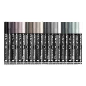 Assortiment 22 marqueurs acrylique 0.7 mm - Gris - Tooli-Art