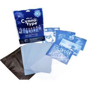 Kit Cyanotype - 10 feuilles + plaque transparente - Enjoy Art