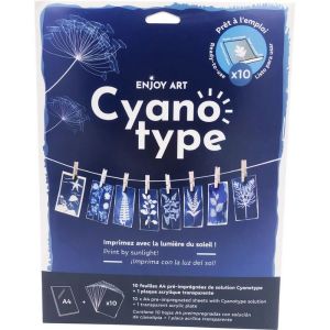 Kit Cyanotype Enjoy Art - 10 feuilles + plaque transparente