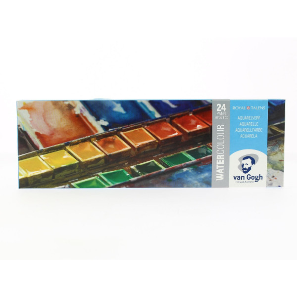 Boite Métal Aquarelle Van Gogh - 24 Demi-godets, Peinture Aquarelle ...