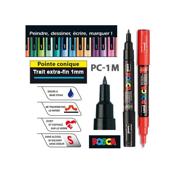 POSCA PC-1MC set de marqueurs peinture (0,7 - 1 mm conique) 8 pcs