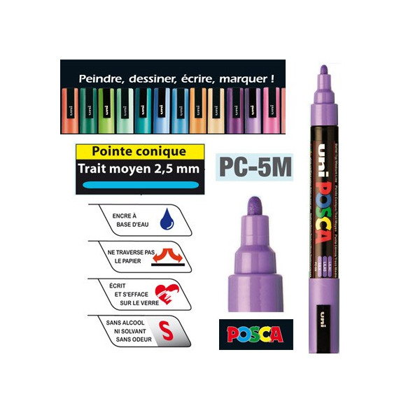 POSCA Stylos marqueurs de peinture artistique PC-5M moyens Coffret