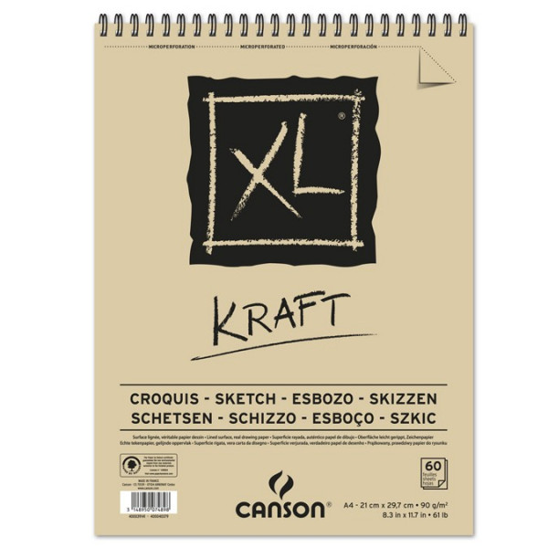 Carnet A5 Canson XL - Croquis - 60 feuilles - Papiers à dessin