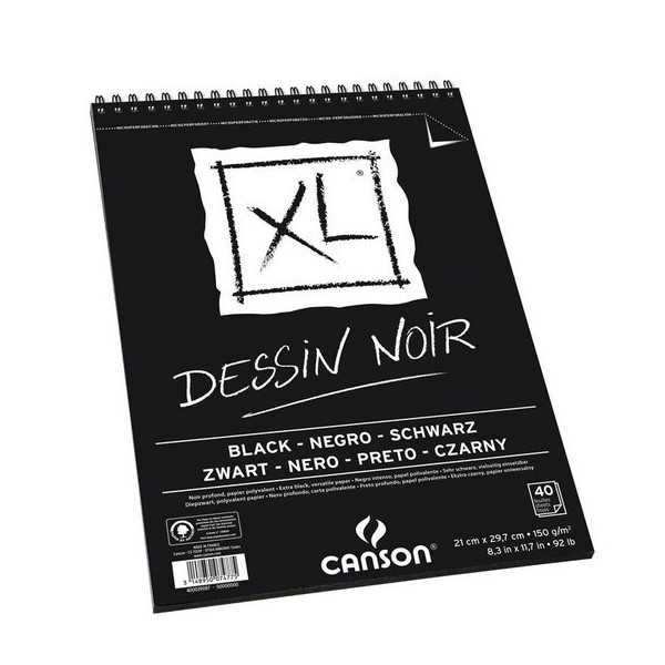 Bloc Canson XL noir, papier à dessin - Creastore