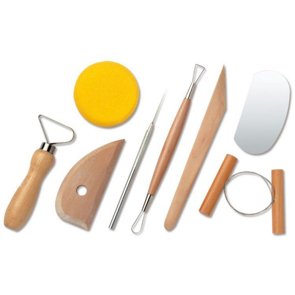 Set de 8 outils pour poterie et modelage - Creastore