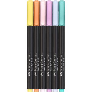 Set de 6 feutres Black édition - couleurs pastels -  Faber-Castell