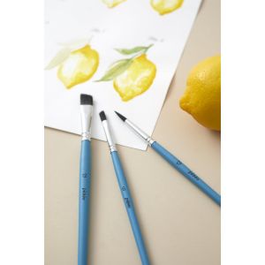 Set de 8 pinceaux synthétique pour aquarelle - polis synthétiques petit gris - Pébéo