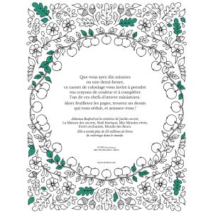 "Mes petites victoires" coloriage Johanna Basford - Marabout - Livre