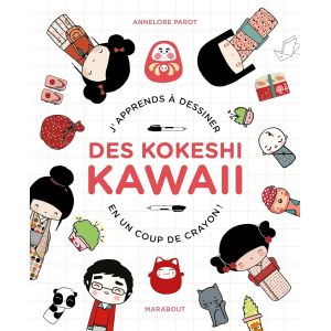 Je dessine des kokeshi kawaï - Livre