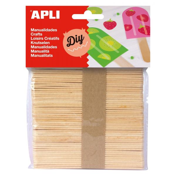 Set de 50 bâtonnets en bois -  créations artisanales, petits bricolages et loisirs créatifs - Pour enfants -  Apli