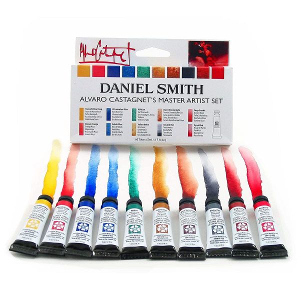 Set aquarelle extra-fine Daniel Smith - Couleurs lumineuses - Idéal pour mélanges de couleurs - 10 couleurs - Alvaro Castanet's