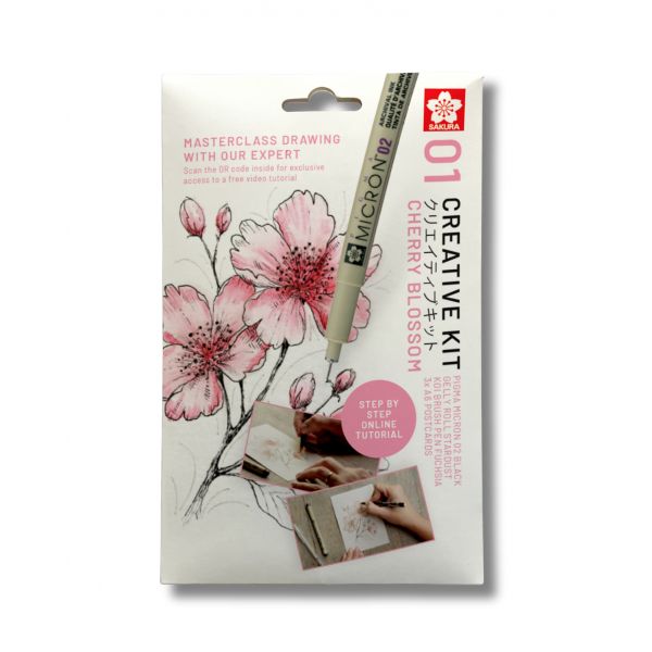 Kit créatif Cherry blosom - Dessin et illustration - Thématique Fleur de cerisier - Sakura japonais - Sakura 