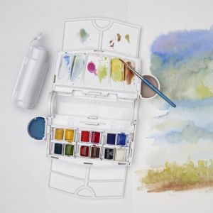 Set de voyage extérieur Cotman - Palette amovible pour mélanges de couleurs -  Winsor & Newton