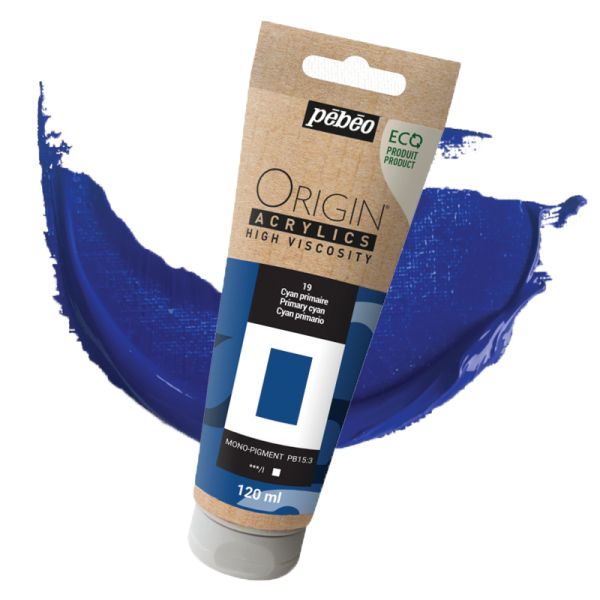 Peinture acrylique Origin - Tube 60ml - Couleurs riches et profondes - Gamme éco-conçue - Pébéo