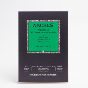 Bloc aquarelle Arches - grain fin 300gr - 12 feuilles