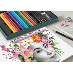 Set 17 crayons Polychromos + 4 graphites + accessoires - Dessin, croquis, esquisse, illustration - Laissez parler votre créativi