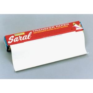 Papier transfert Sally's Saral - 12 feuilles 45x61cm - Blanc - Non salissant et non gras - Décalquage sur tout type de support ;