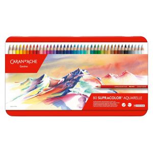 Boîte 80 crayons de couleur aquarellables Supracolor - Haute concentration pigmentaire - Idéal pour les techniques d’illustratio