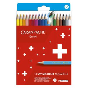 Set 18 crayons aquarellables Swisscolor - Caran d'Ache