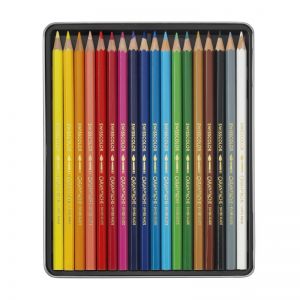 Set 18 crayons aquarellables Swisscolor - Nuancier des 18 couleurs - Forte concentration pigmentaire - Mine tendre - Superbes ef