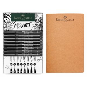 Set feutre Pitt Artist Pen et carnet de croquis - Faber-Castell