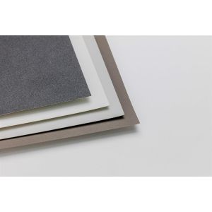 Bloc pour pastels PastelGrain - Teintes grisées : Anthracite, Blanc, Gris clair et Gris foncé -  Clairefontaine