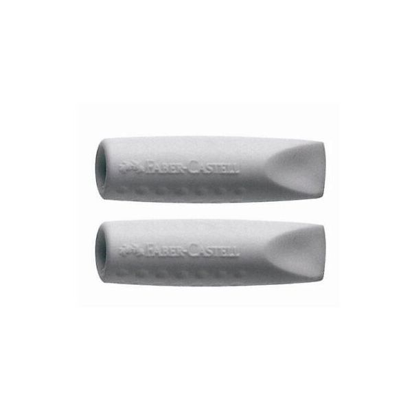 Gomme capuchon Grip 2001 - Lot de 2 - protège, allonge le crayon et s'utilise comme gomme - dessin -  Faber Castell