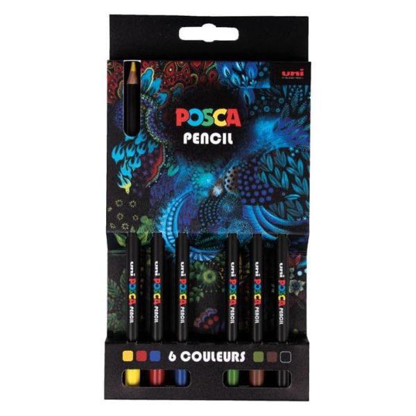 Set de 6 crayons de couleurs POSCA Pencil