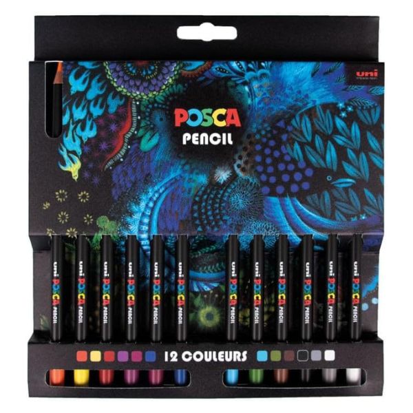 Set de 12 crayons de couleurs POSCA