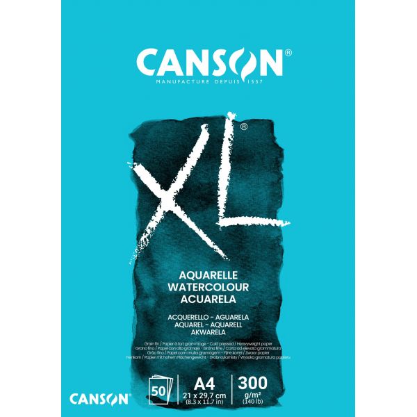 Bloc XL aquarelle Canson A4 - collé 100 feuilles