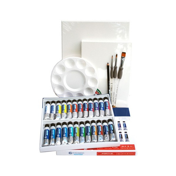 Kit Peinture Acrylique 24 couleurs - Creastore
