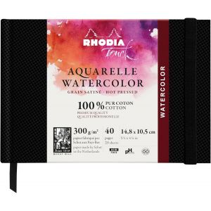 Bloc aquarelle Rhodia Touch Watercolor Book - satiné - 100% coton 300gr