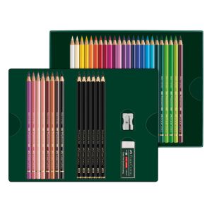 Coffret 40 pièces Polychromos et Pitt graphite Matt - Faber-Castell