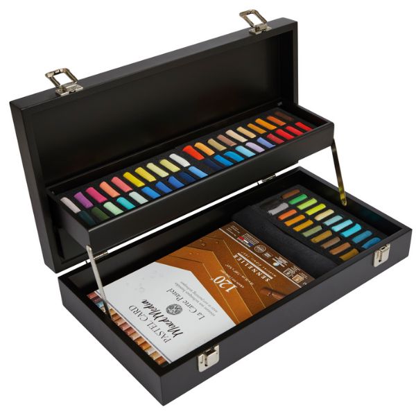 Coffret 60 demi-pastels à l'écu + bloc Pastel mixed media Sennelier 