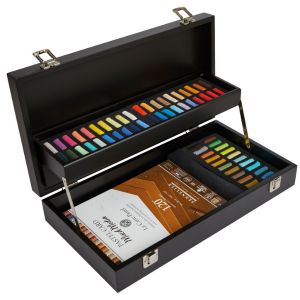 Coffret 60 demi-pastels à l'écu + bloc Pastel mixed media